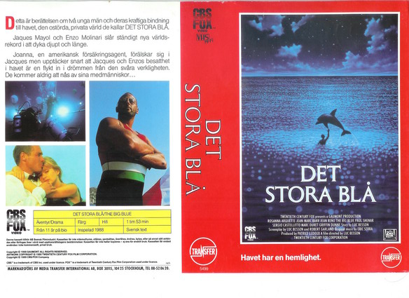 DET STORA BLÅ (VHS)